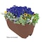 Emsco Group Self-Watering Rail Planter Grow Box, 24in Weatherproof Resin Planter, Up to 6in Railings, Brown 2435-1 - alternate 3